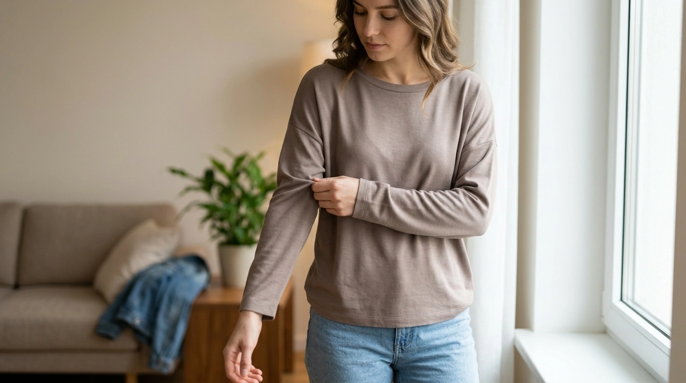 Soft Viscose-Blend Drop-Shoulder O-Neck Pullover